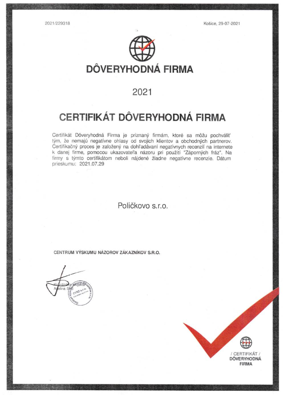Dôveryhodná firma